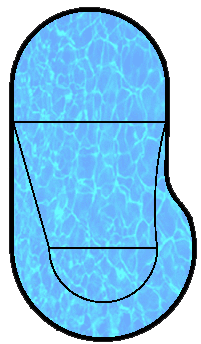 Oblique pool shape